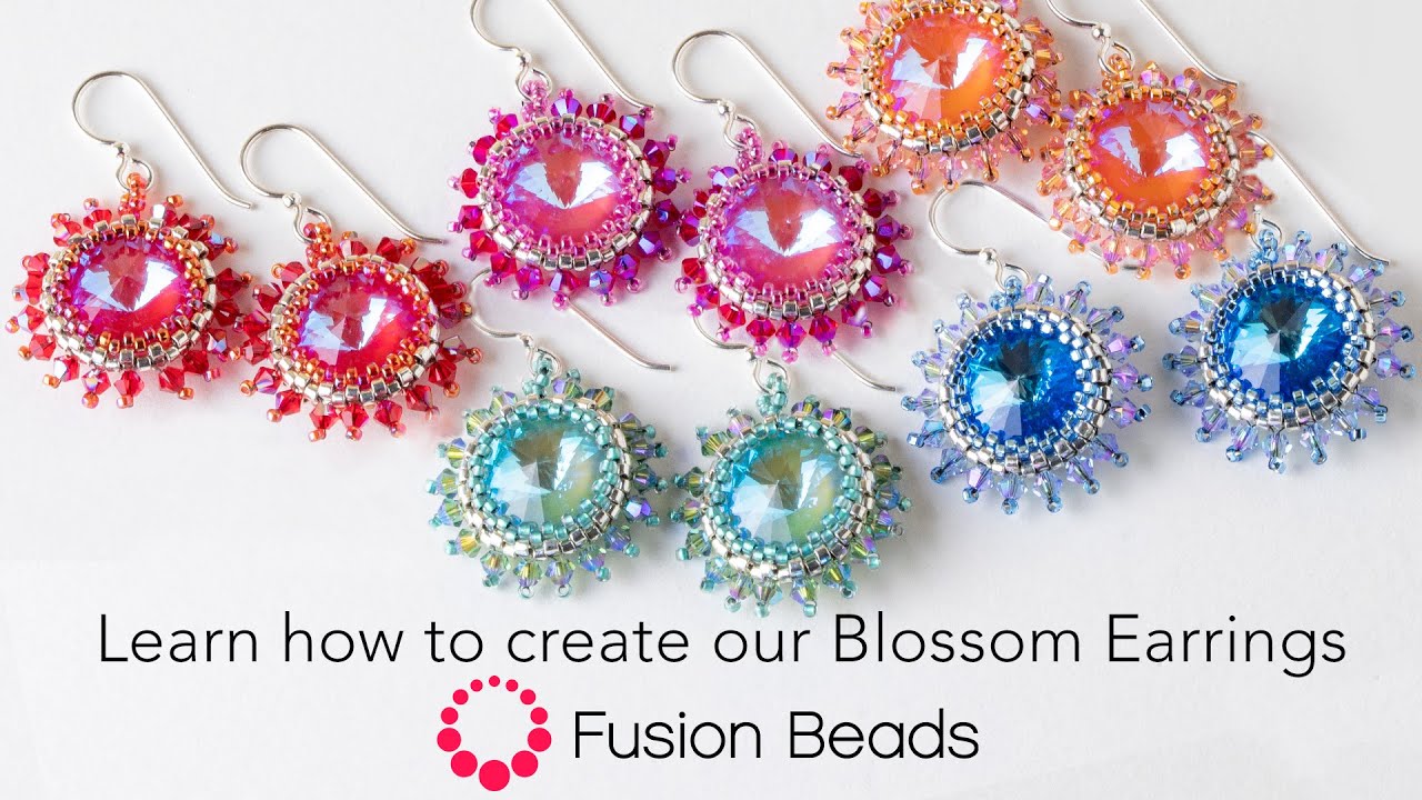 Learn how to create our Blossom Earrings by Fusion Beads