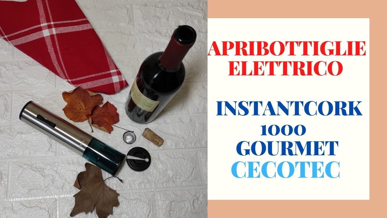 Apribottiglie Elettrico Instantcork 1000 Gourmet: togliere il tappo non è mai stato così facile