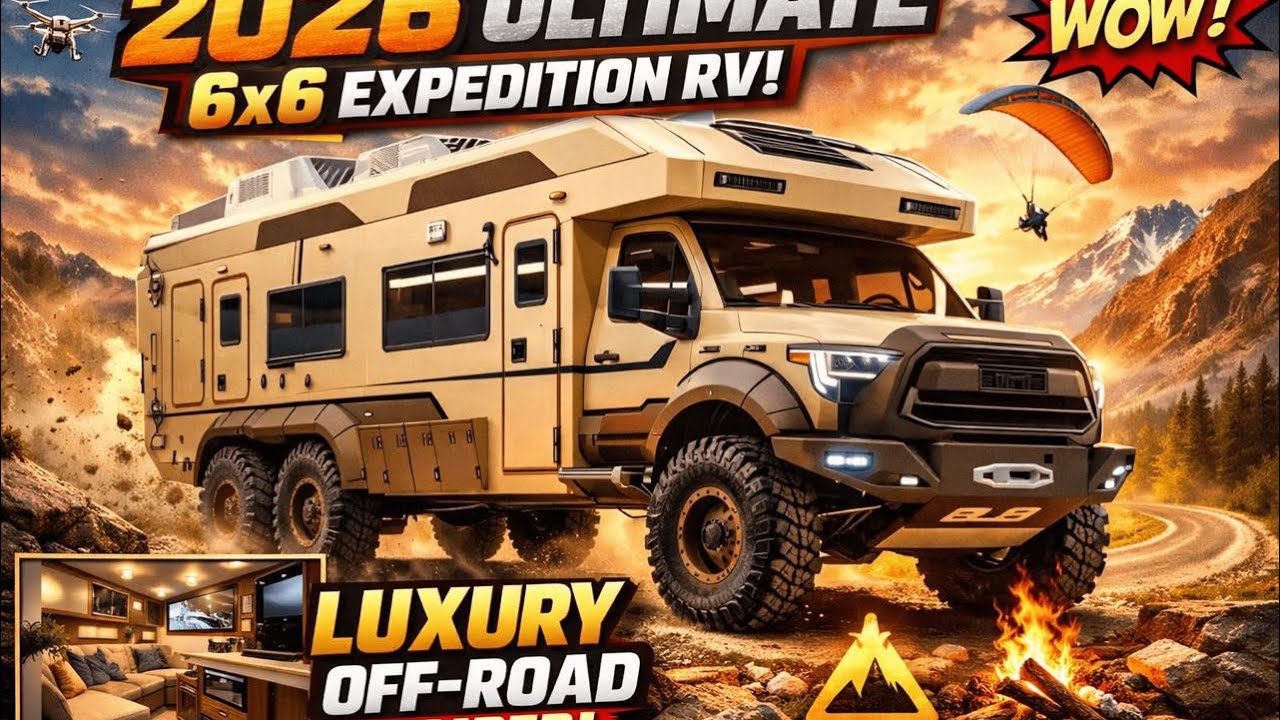 2026 Ultimate 6x6 Overland Expedition RV Truck Luxury Off-Road Camper for Extreme Adventure Travel