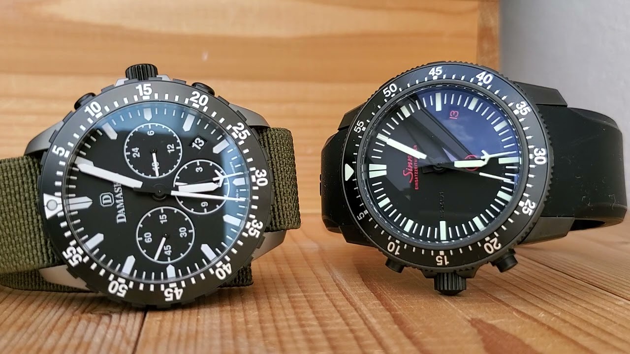 Damasko DC 86 vs. Sinn EZM 1.1 S (Ref. 506.020) engaged chronograph time-lapse
