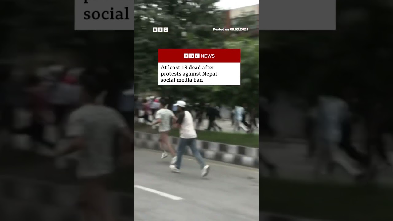 Deadly protests in Nepal against new social media ban. #Nepal #BBCNews
