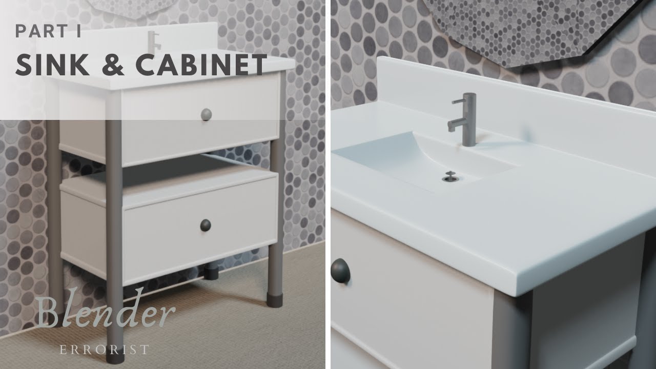 Sink - Cabinet - Tutorial - Blender - Part I