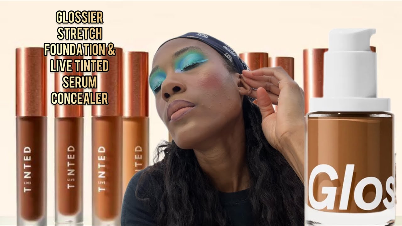 Glossier Stretch Foundation and Live Tinted HUESKIN Serum Concealer First Impression/Wear Test