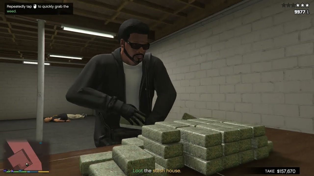 GTA 5 - Vagos Stash House Robbery + Ten Star Escape