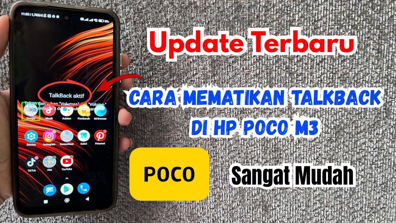 Cara Mematikan Talkback Di HP Poco M3