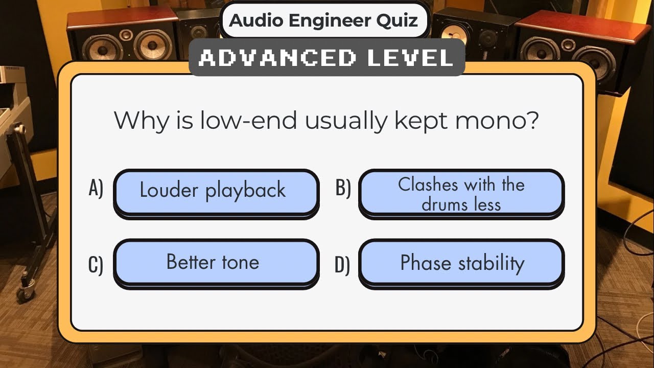 Audio Engineer Quiz - Advanced Level (3 of 5)