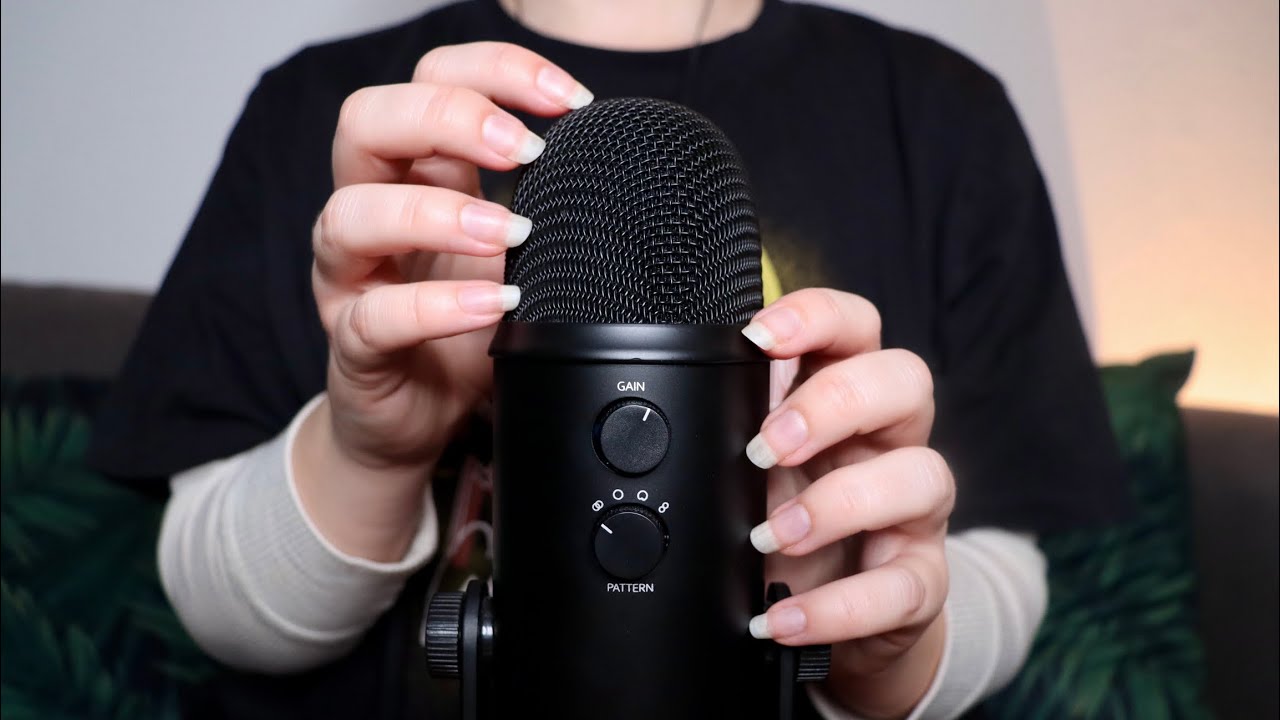 ASMR - Slow Scratching All Over The Microphone (Without Windscreen) [No Talking]
