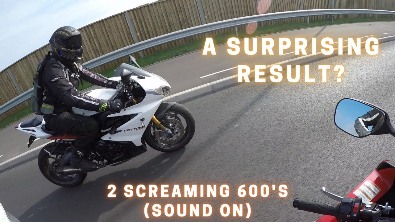 GSXR 600 Vs Triumph Daytona 675R - RACING THE UK STREETS