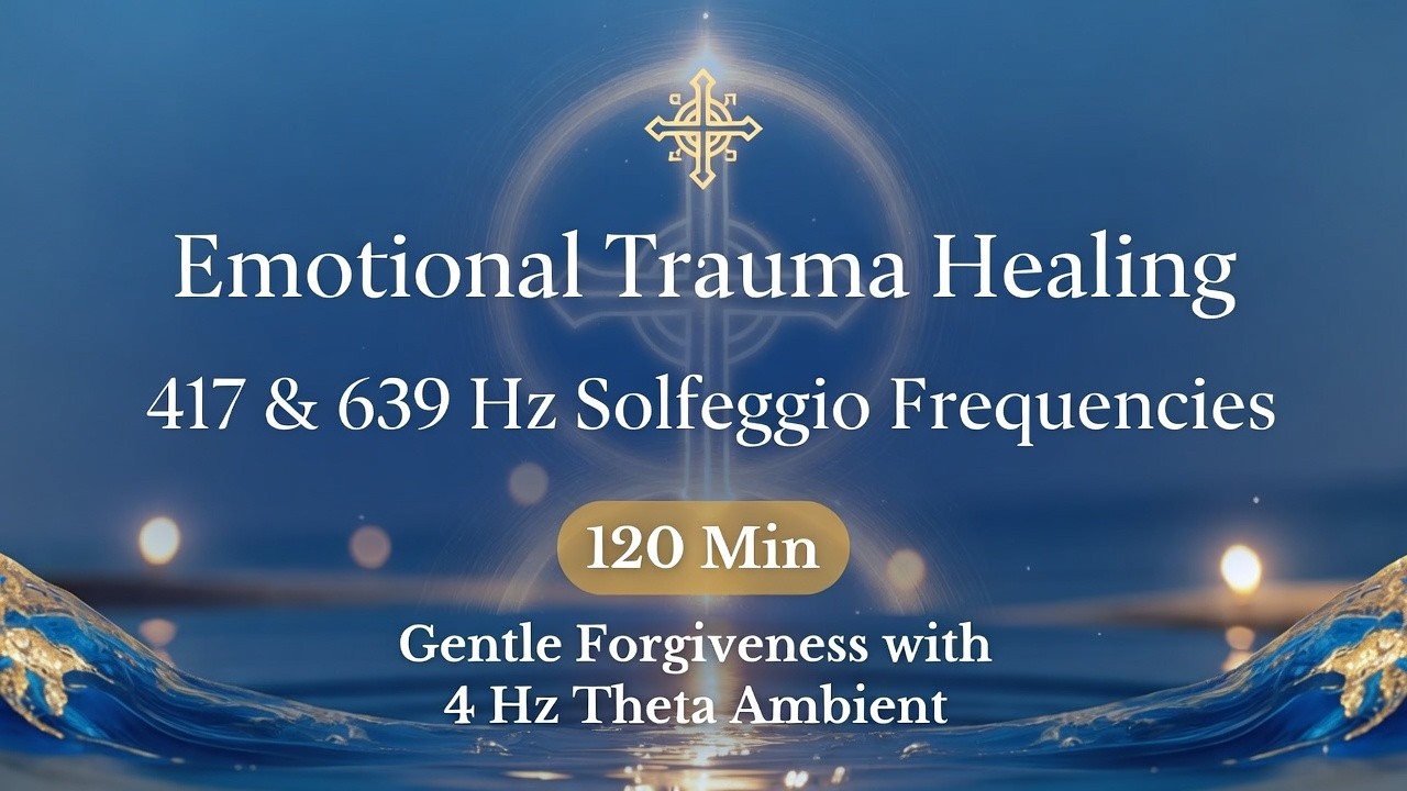 417 & 639 Hz Solfeggio Emotional Trauma Healing | 4 Hz Theta Binaural & Soothing Ambient Currents