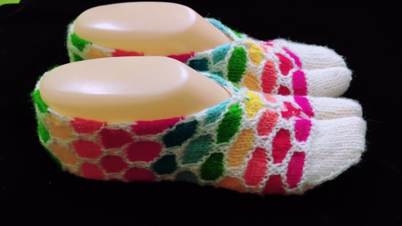 7 से 8 नंबर के लिए 💚अंगूठे वाले मोज़े बनाये | Thumb Socks Full Tutorial (In Easy Way) Part-2 | #189