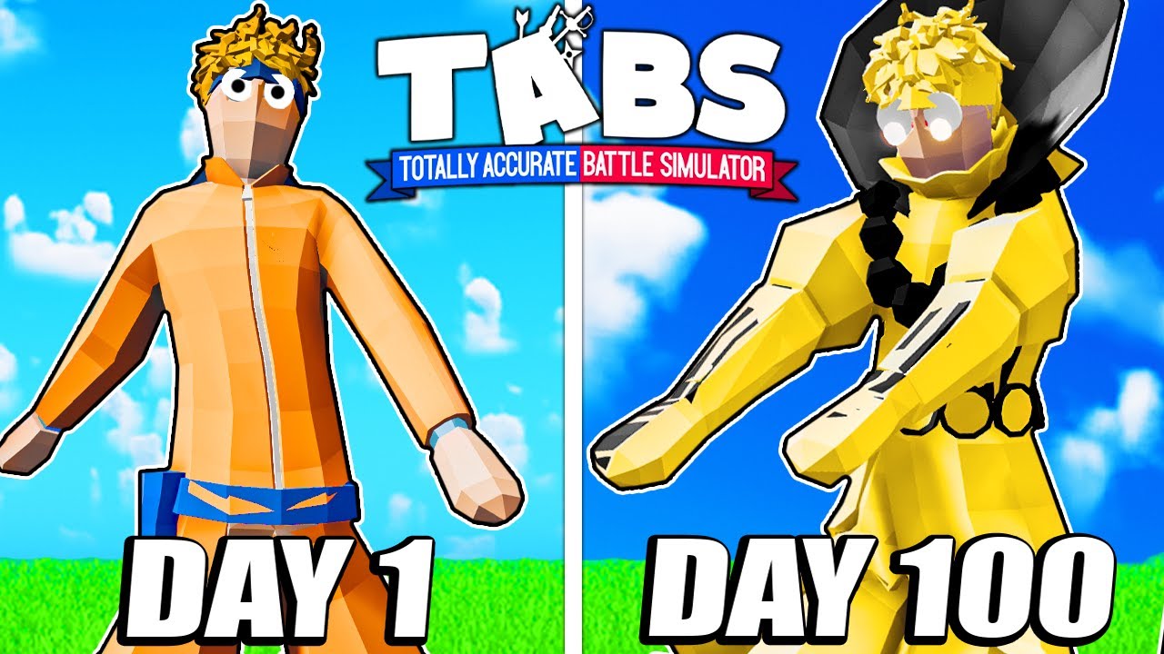 I Survived 100 Days as NARUTO in HARDCORE TABS!