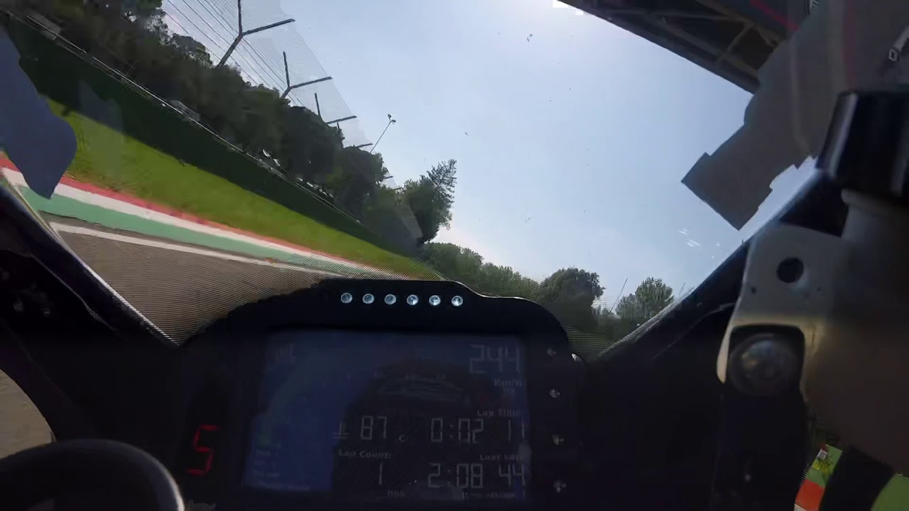 Simone Saltarelli on board test Imola
