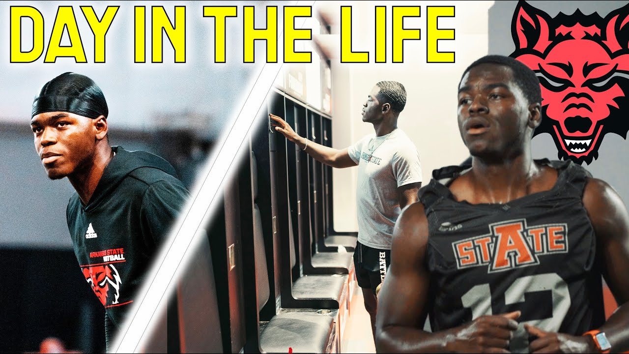 DAY IN THE LIFE OF A D1 FOOTBALL PLAYER AT ARKANSAS STATE UNIVERSITY