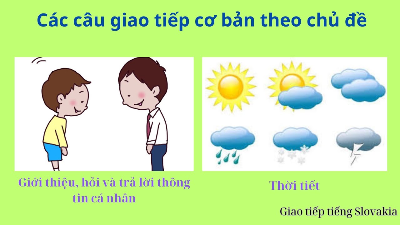 # 23 Giao tiếp tiếng Slovakia - Giới thiệu, hỏi và trả lời thông tin cá nhân, thời tiết