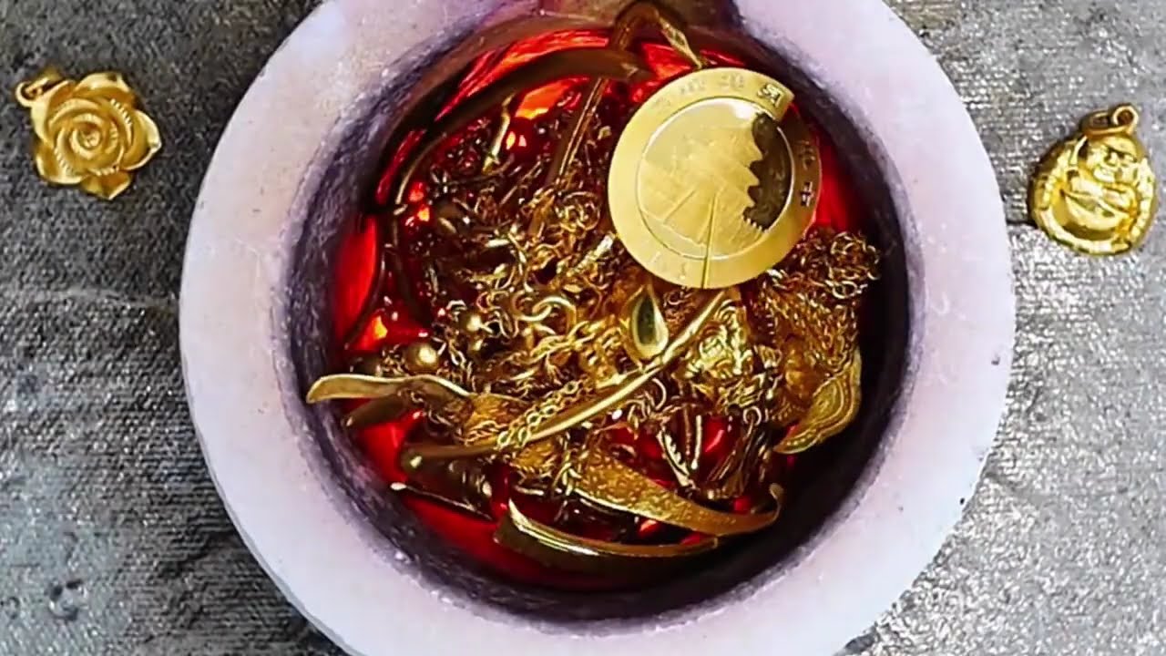 😍wow ~ Immersive experience of producing Au999 investment gold bars.