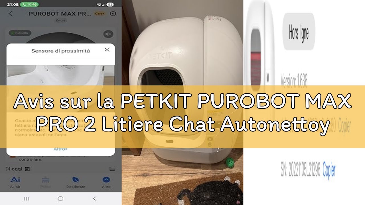 Avis sur la PETKIT PUROBOT MAX PRO 2 Litiere Chat Autonettoyante, Bac Litière Autonettoyante Nouvell