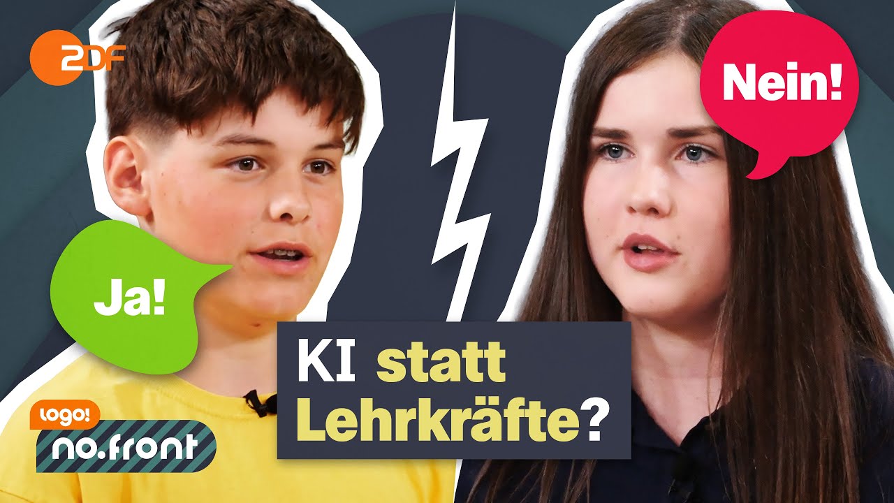 Sollte Künstliche Intelligenz Lehrkräfte ersetzen? | logo! no.front | Schüler-Debatte