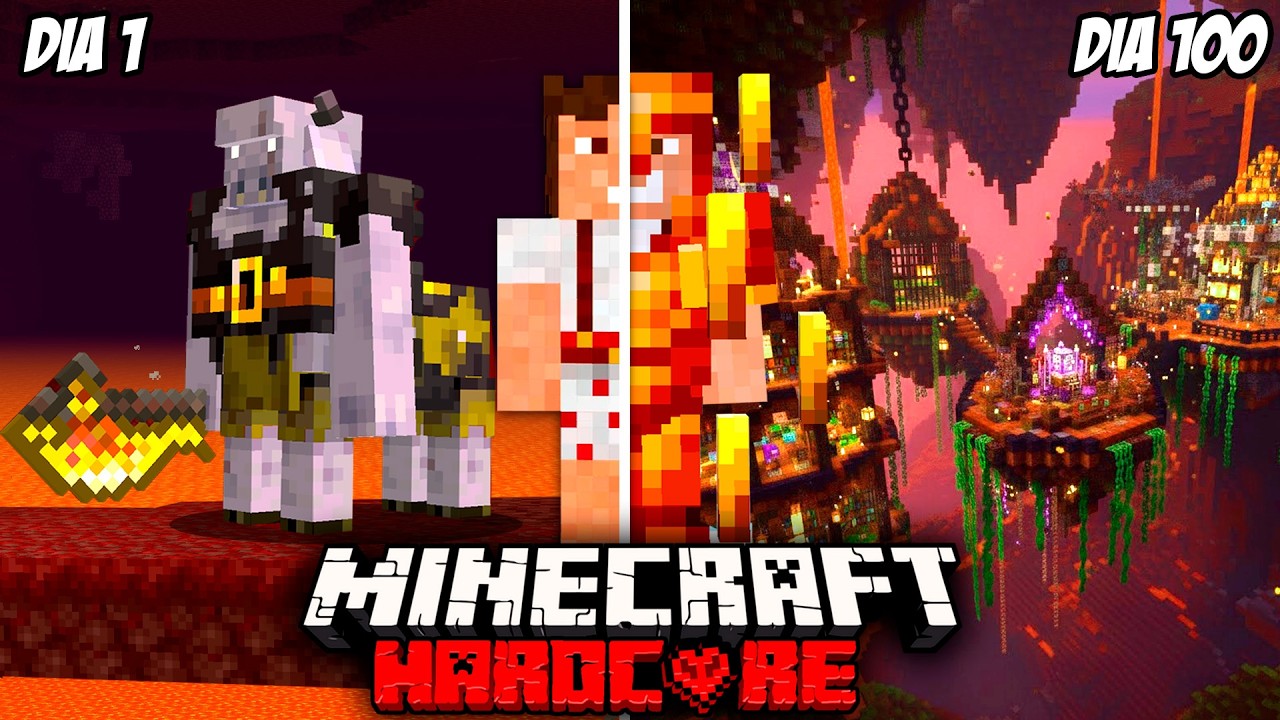 100 días en Minecraft pero es SOLO NETHER