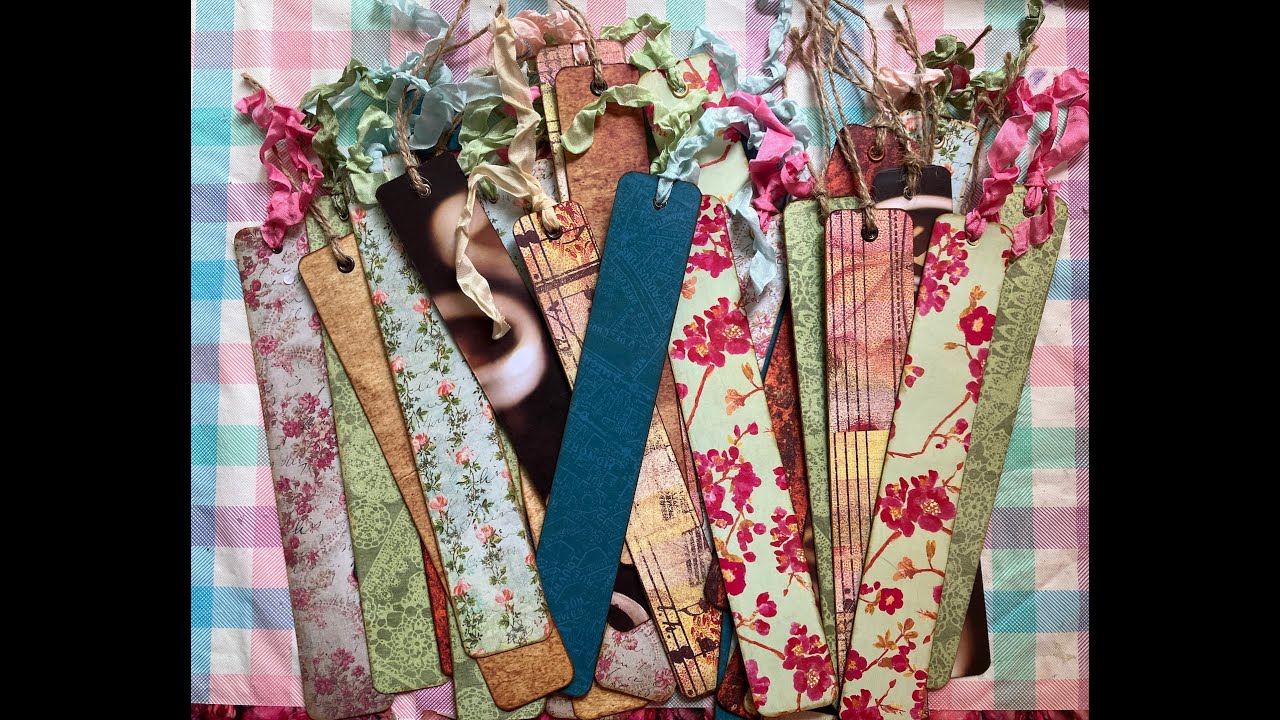 Easy! Mass Making Bookmarks From Junk Mail & 12x12 Scrapbook Paper! #junkjournalephemera #bookmarks