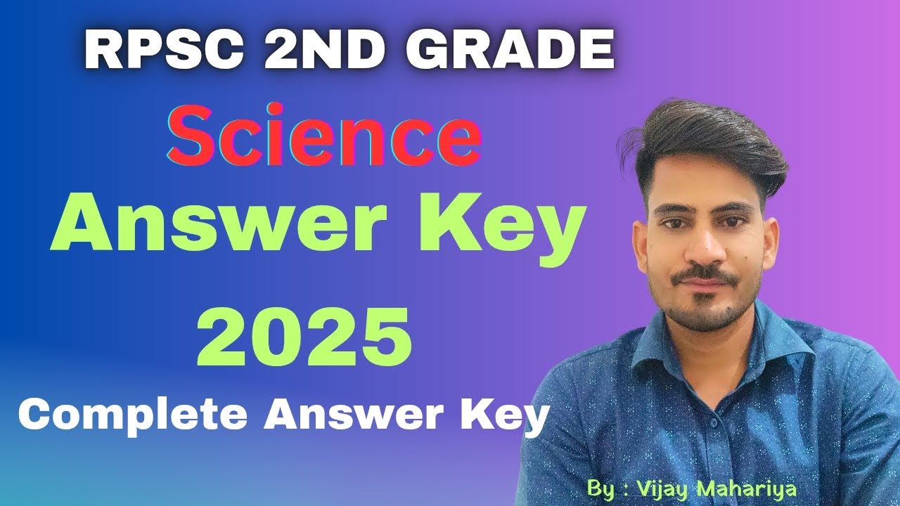 RPSC 2nd Grade || Science Answer Key 2025 || #2ndgrade2025 