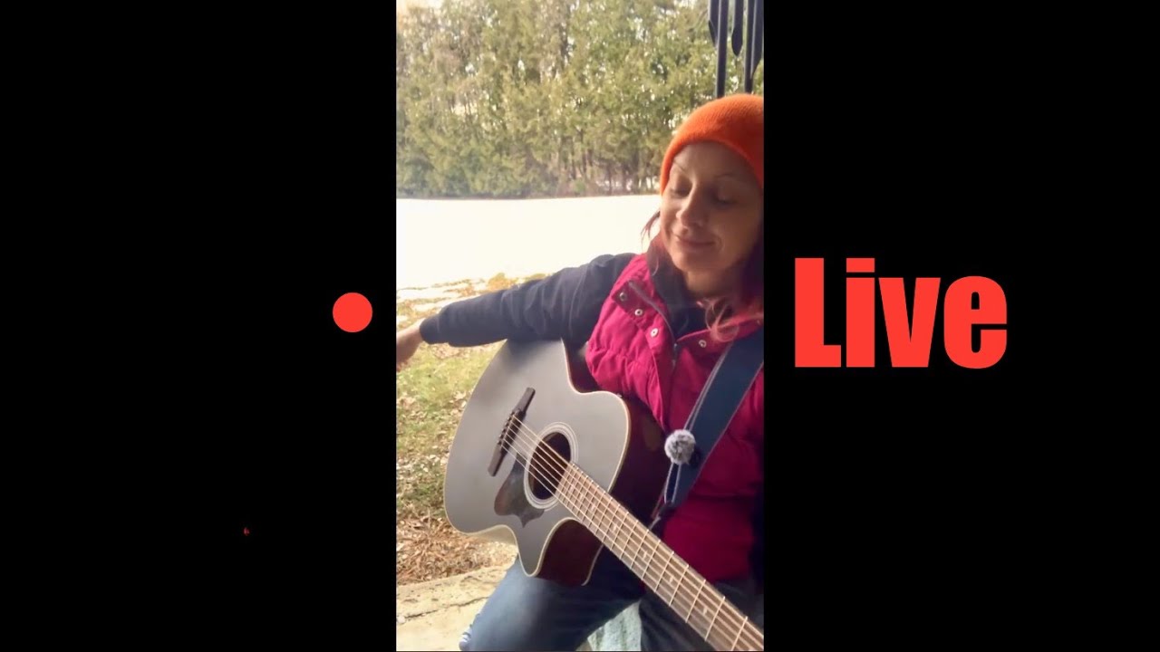 Light snow, windchimes and music ❄️🌬️🎶 Kristen Wrobel is LIVE!🔴 #livemusic #outdoormusic #guitar