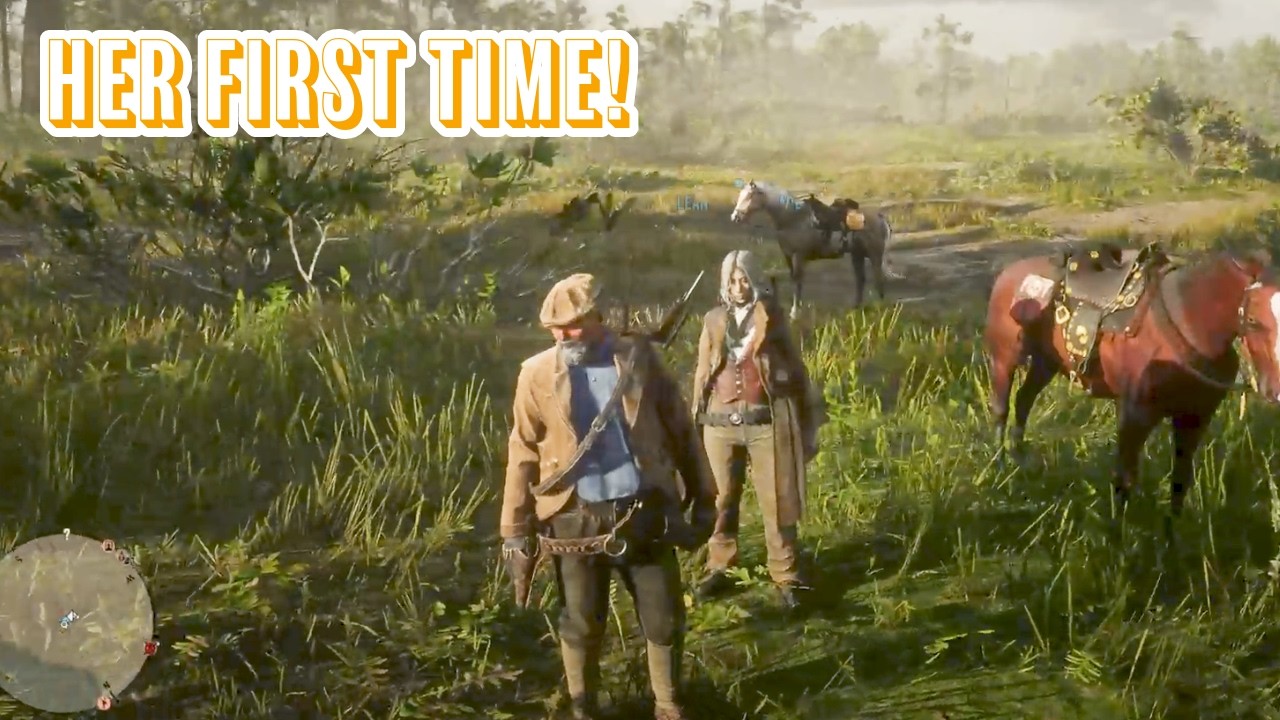 Моя жена впервые сыграла в Red Dead Redemption!