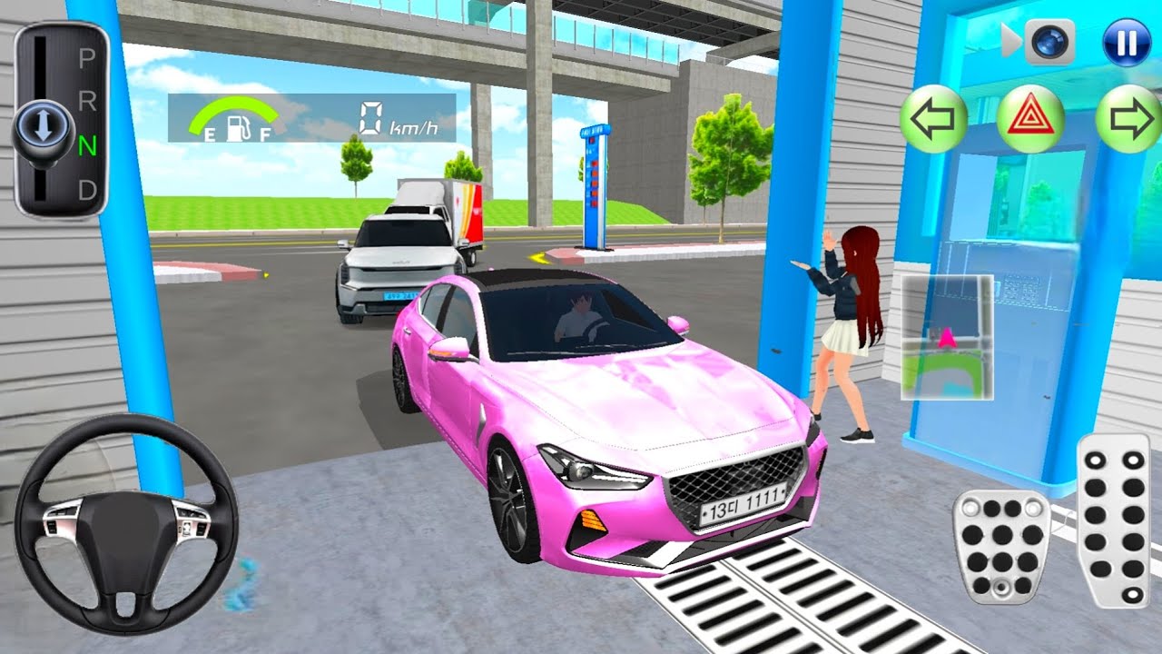 3D Driving Class #21.Genesis G70 Super car in Car wash & Funny Driving - Android Gameplay.