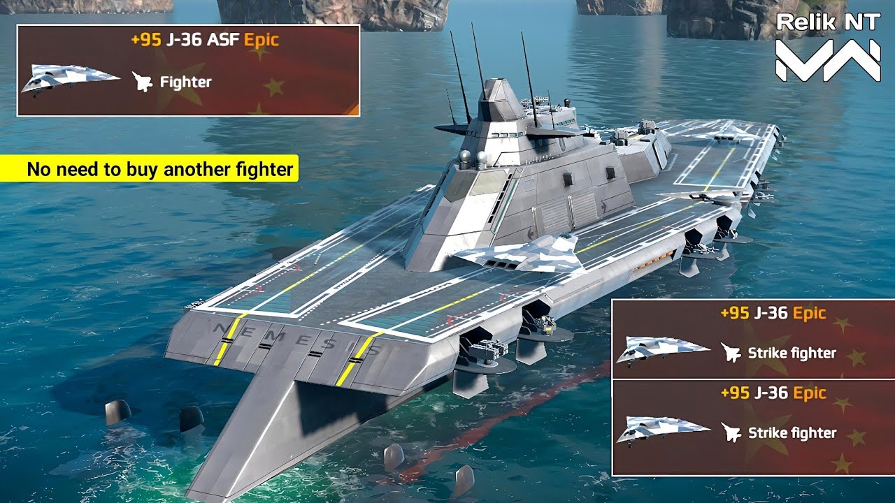USS Nemesis With 2x J-36 And J-36 ASF New Great Fighter🔥 Modern Warships Gameplay 