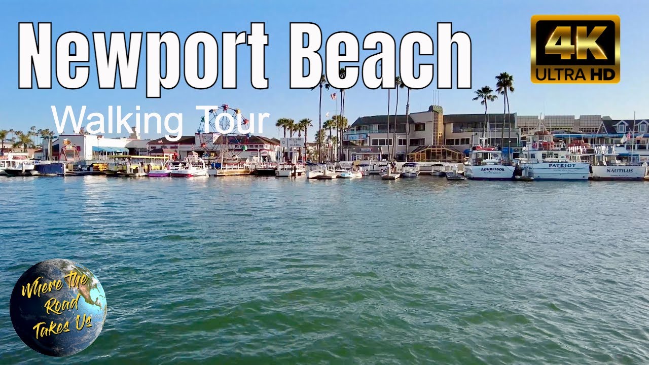 [4K] Newport Beach, California Walking Tour - WITH CAPTIONS