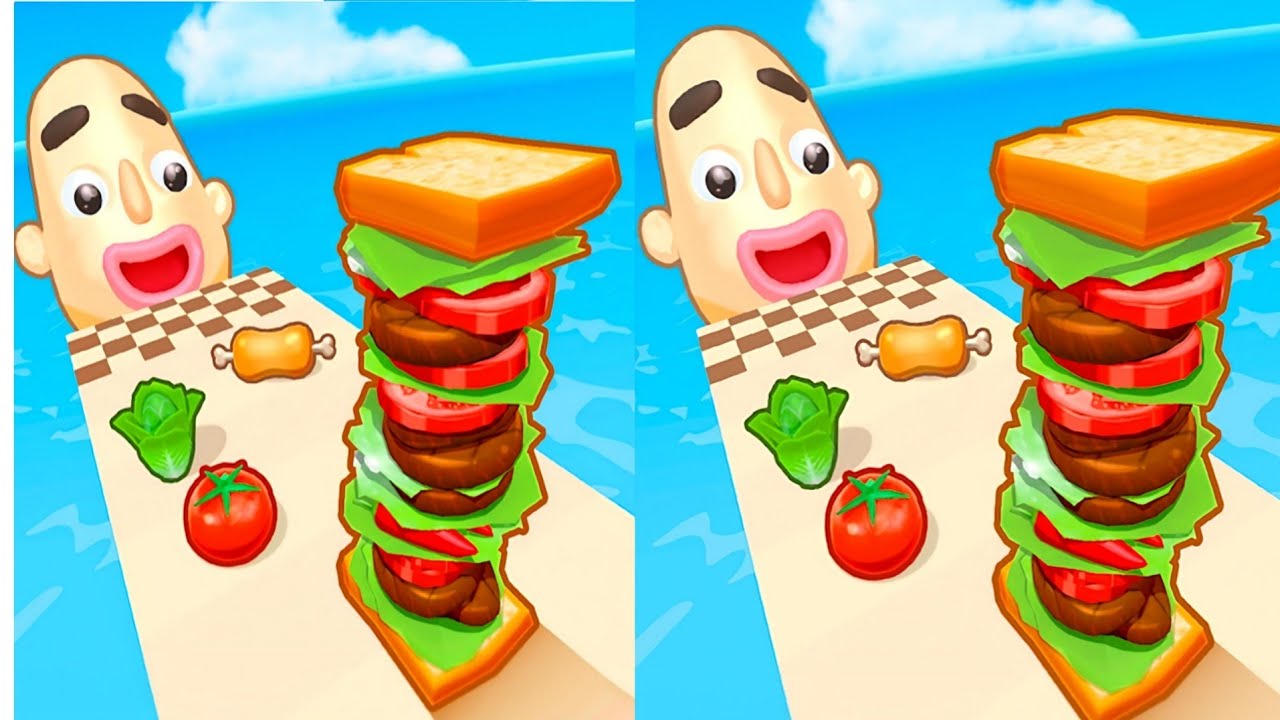 Sandwich Runner 1 Vs 2 Vs 3 Ultimate Food Run Gameplay 2026, New Update Sandwich Runner