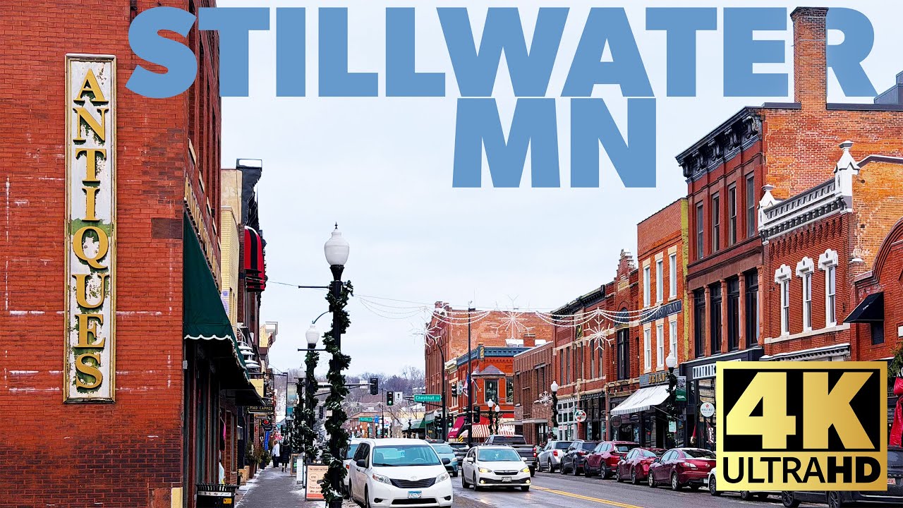 4K POV Driving Stillwater MN | Scenic Winter Streets