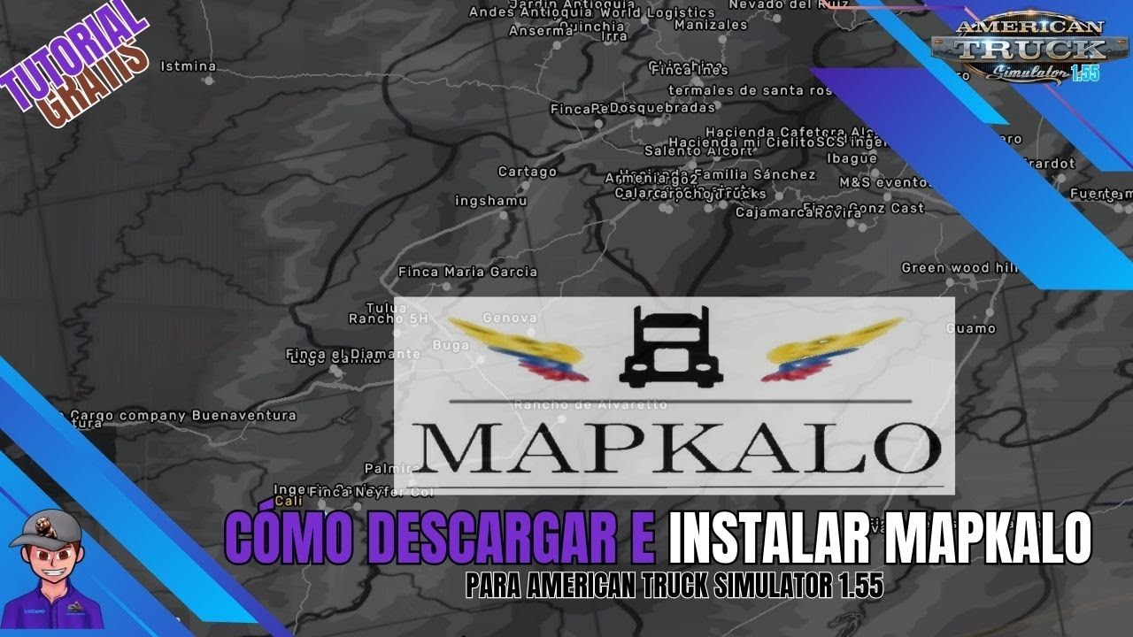 🌎🚛 Cómo Descargar e Instalar Mapkalo en ATS 1.55 | Mapa Colombiano GRATIS | Tutorial Fácil 🔥