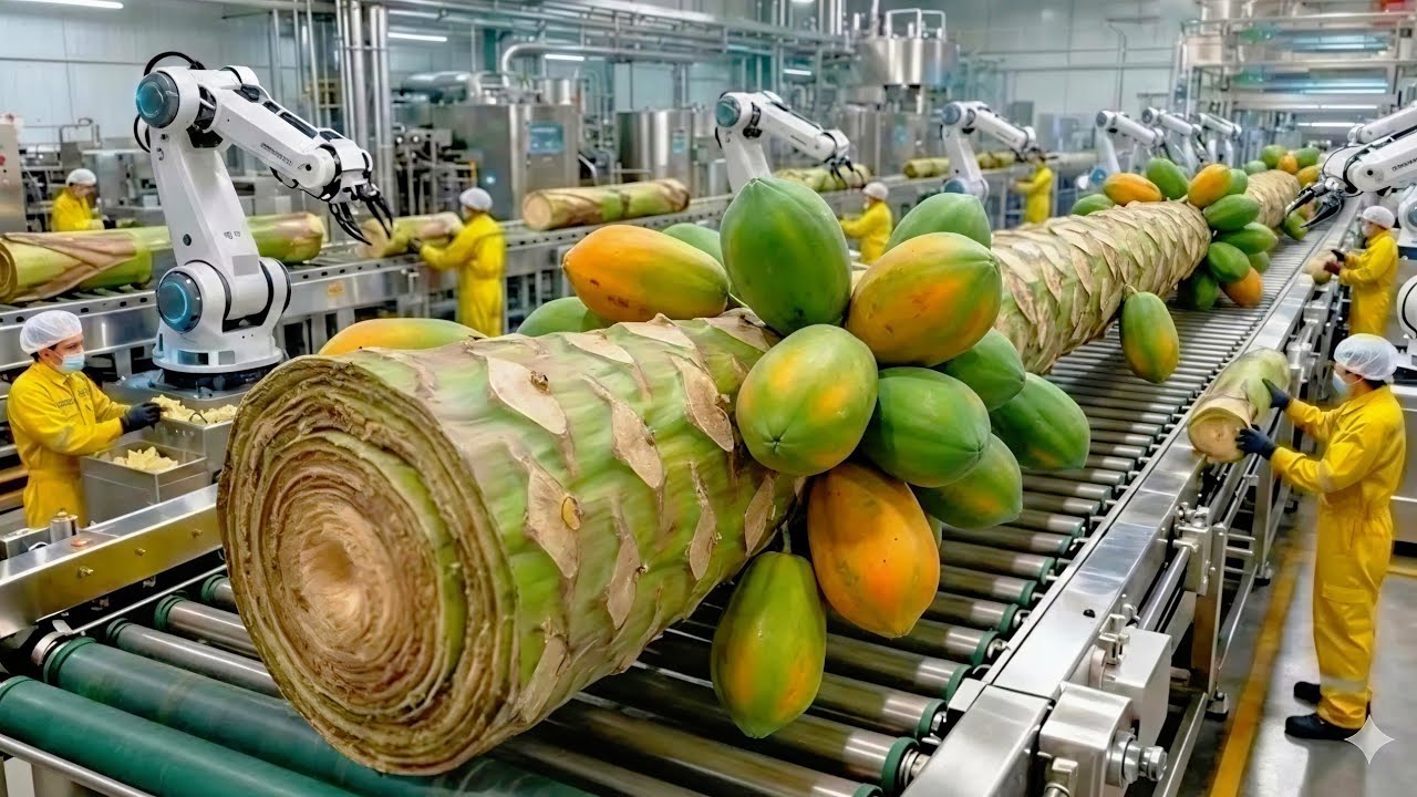 How Papain is Made: From Papaya Tree to Medicine | Complete AI-Generated Factory Process