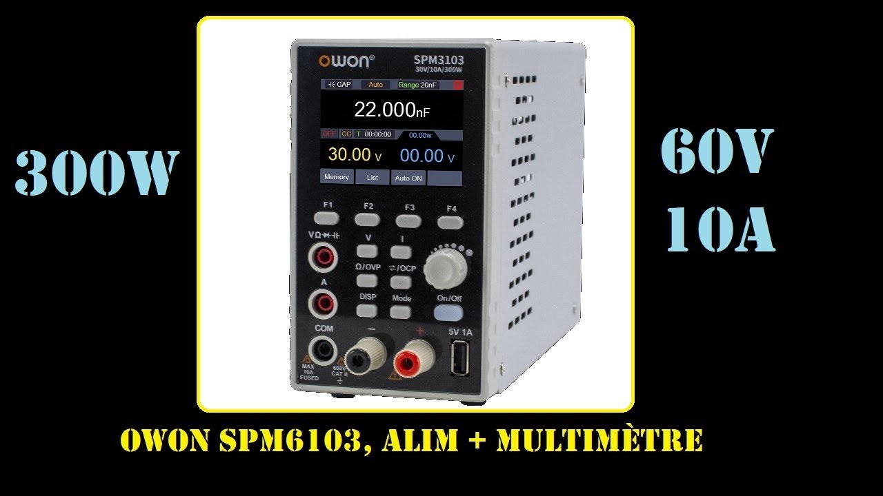 Cyrob : L'alimentation/Multimètre OWON SPM6103