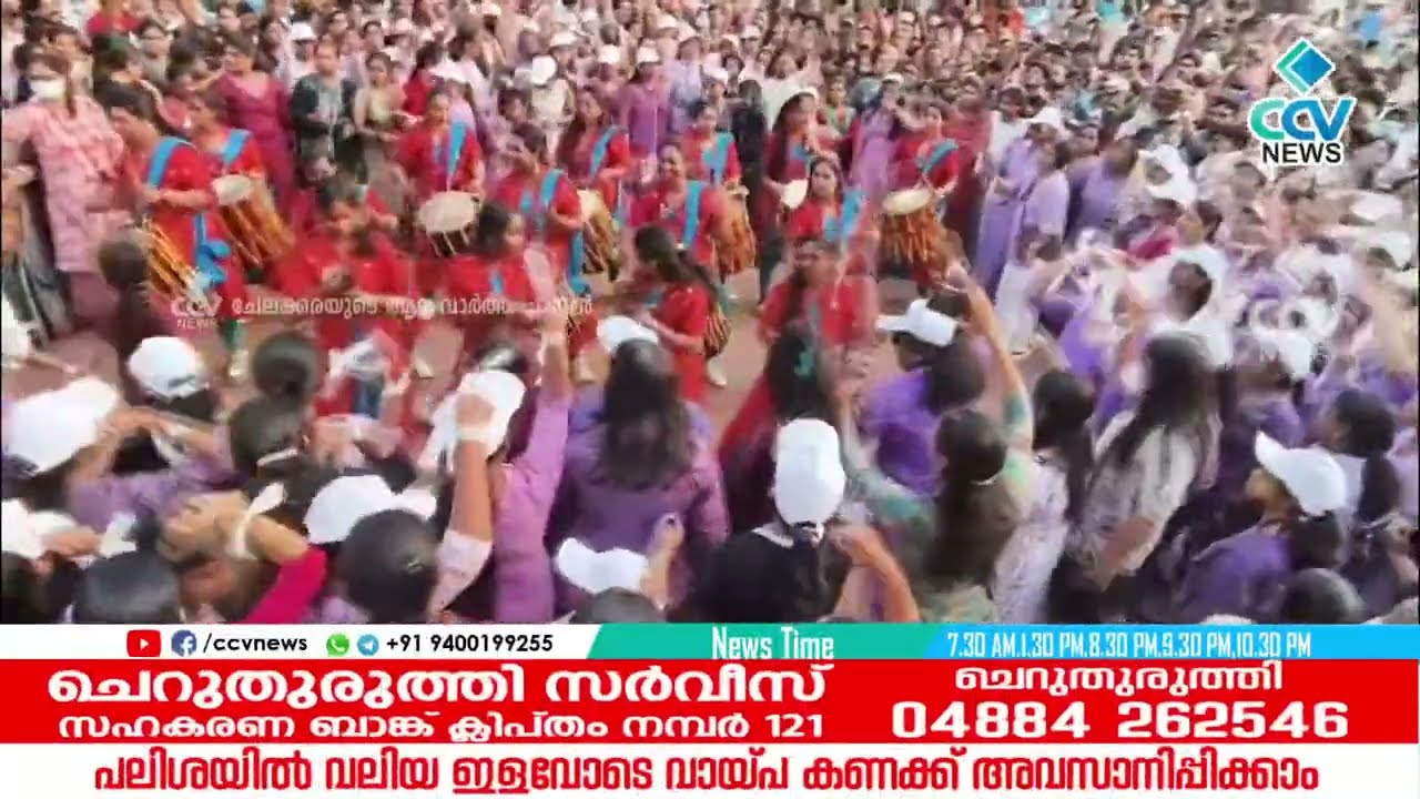 ചിനക്കത്തൂർ പൂരത്തിന് പകിട്ടേകി ചരിത്രത്തിലാദ്യമായി വനിതകളുടെ 'പെൺപൂരം'.