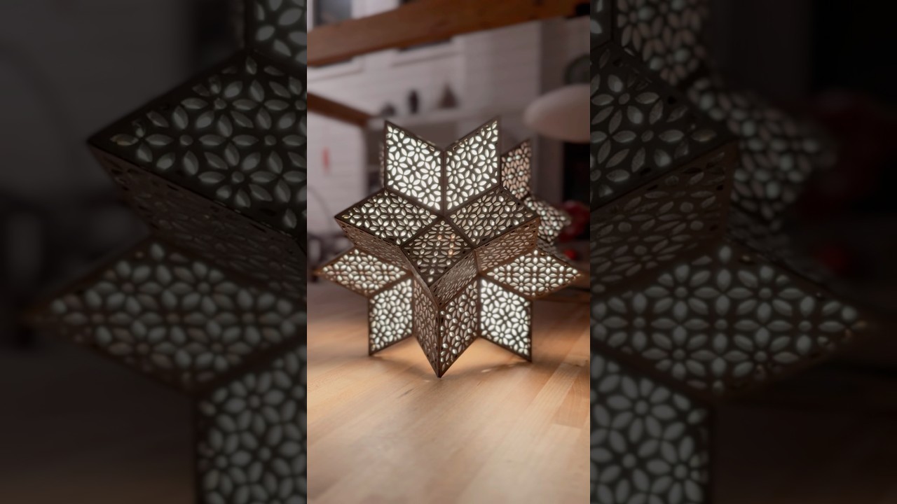 Laser cutting a wooden lamp with the ​⁠ @FalconLaserOfficial Falcon Pro 2 #lasercutter #lighting