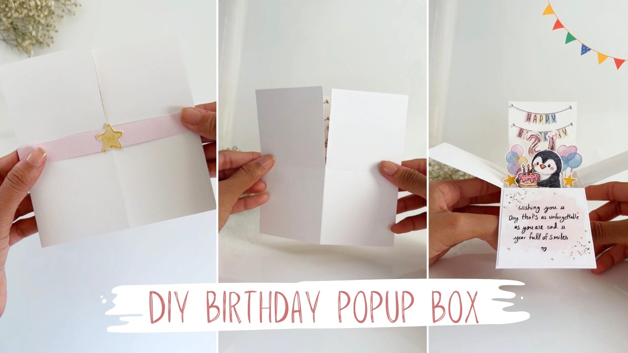 DIY Birthday Popup Box 🎁 | Amazing Surprise Birthday Card Idea