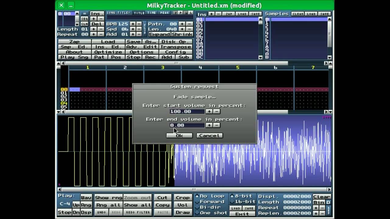 Learning MilkyTracker E05: Drum samples