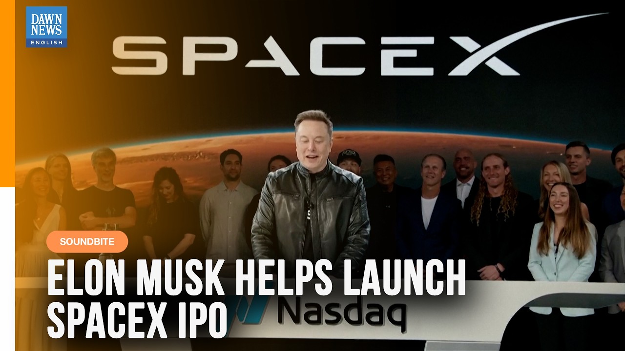 Elon Musk Helps Launch SpaceX IPO On The Nasdaq | Dawn News English