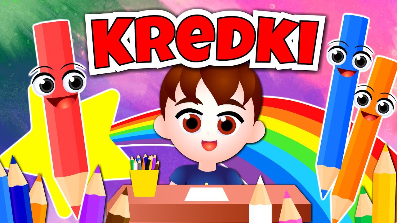Kazio i KREDKI 🌈 Kolory dla dzieci po polsku | Bajka edukacyjna o kolorach i kredkach
