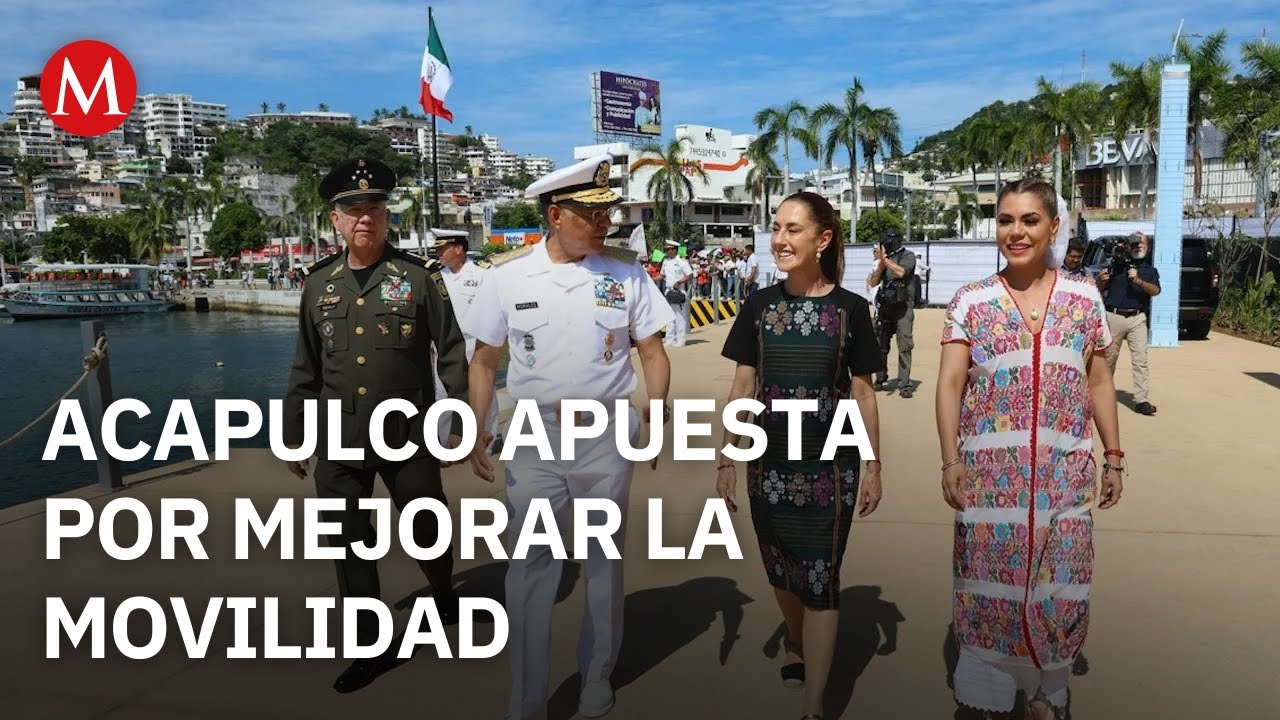 Sheinbaum inaugura el Marinabús, nuevo transporte turístico en Acapulco