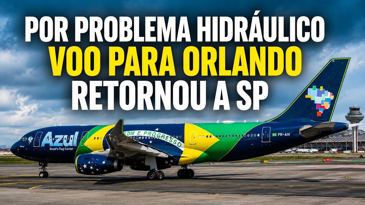 Por problemas na aeronave, voo da azul para Orlando retorna a S&atilde;o Paulo 