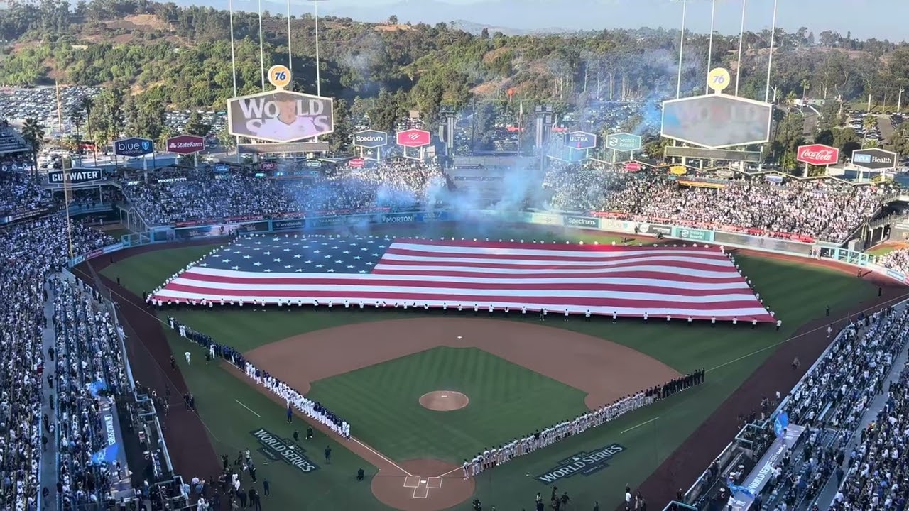 2024 World Series Los Angeles Dodgers vs New York Yankees Starting Lineup Introduction for Game one