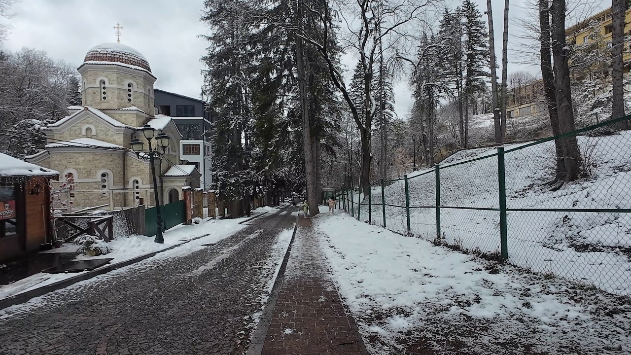 Снежная прогулка в Кисловодском национальном парке. Весенняя зима.