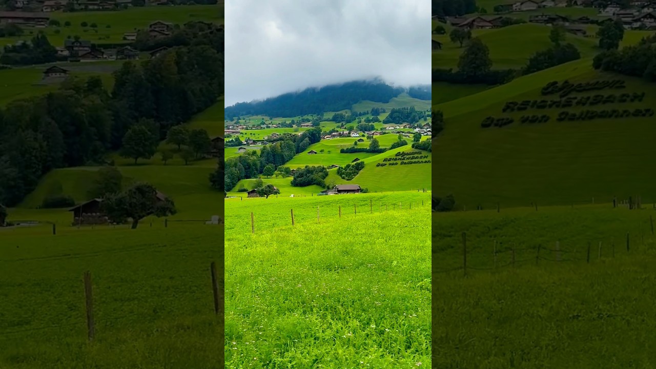 Experience Swiss Mountain Village Tranquility | #explore #nature #swissmountains #swissalps #shorts