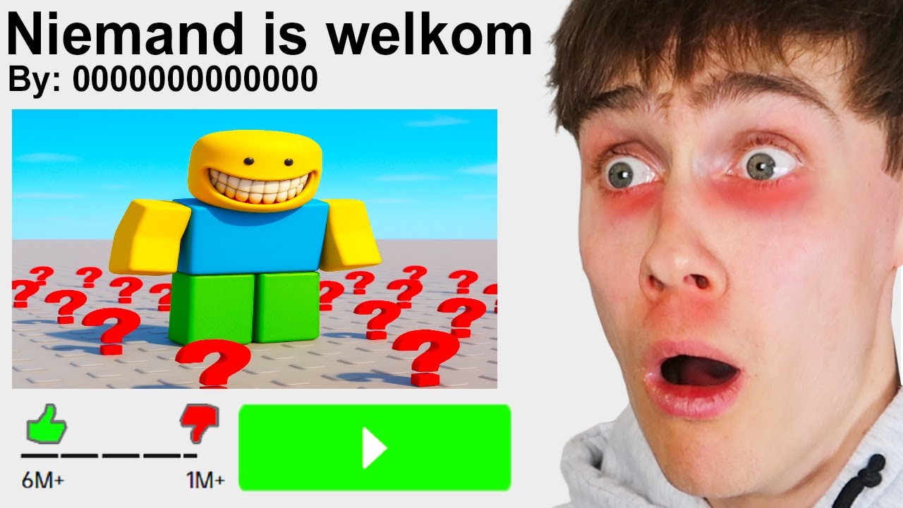 Ik Ben De Eerste Ooit Die Dit Roblox Spel Speelt...