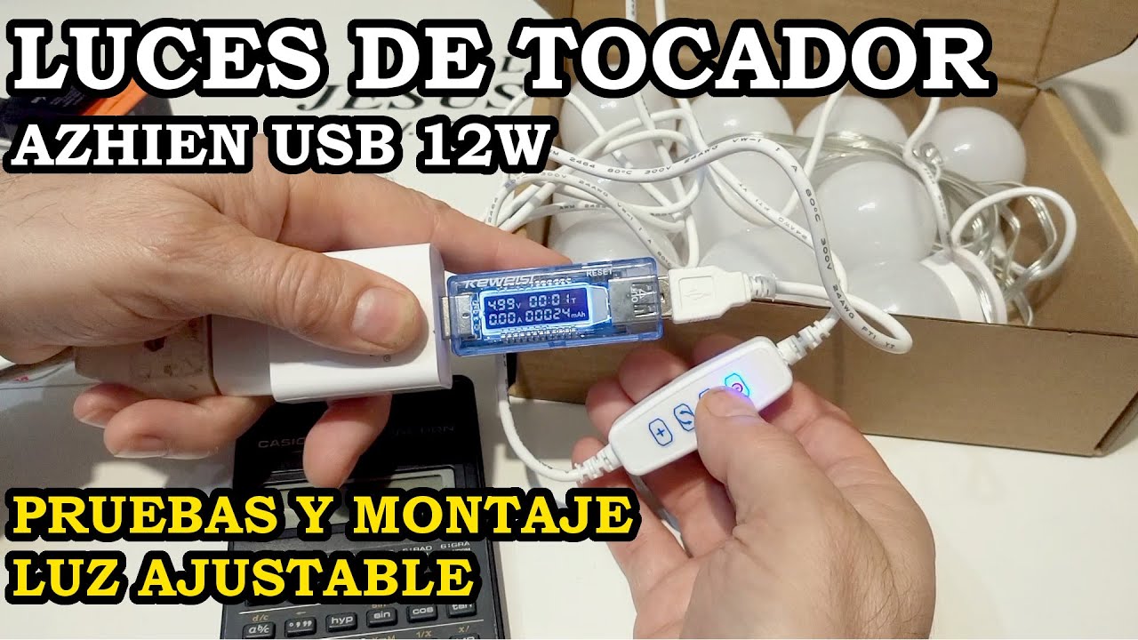 Luces de Tocador USB Azhien. Para Espejo. USB 12W 5V. Ajustables. 219