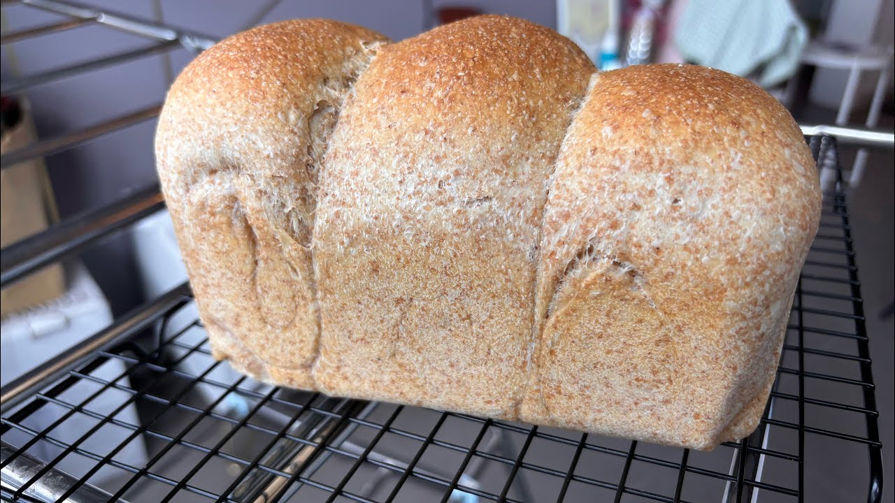My sourdough whole-wheat shokupan using Tangzhong method