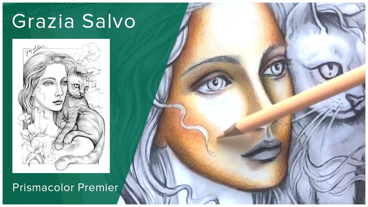 Coloring Skin - Grazia Salvo Greyscale | Prismacolor Premier Part 2