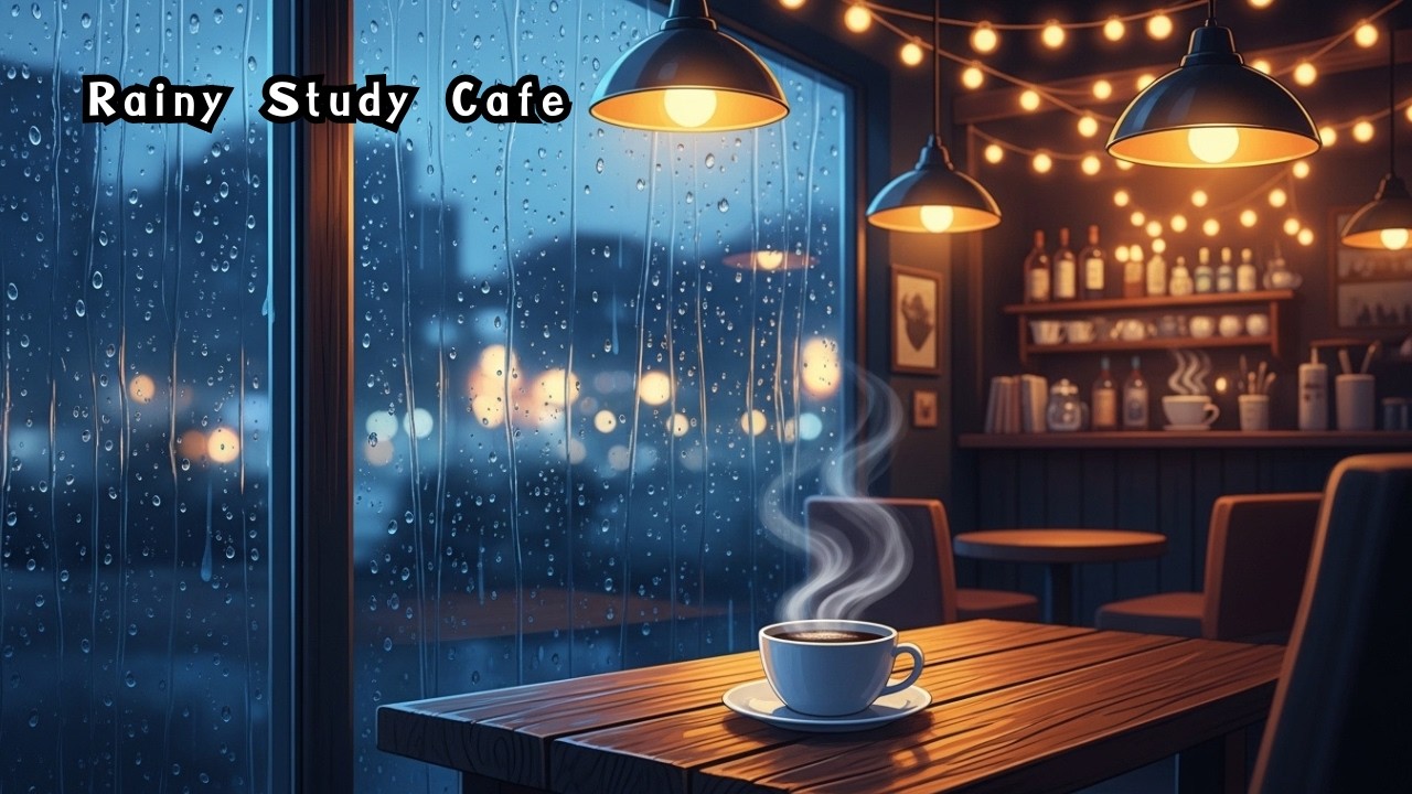 Rainy Study Cafe Lofi 🌧️📚6 Hours Relaxing Study & Work Music